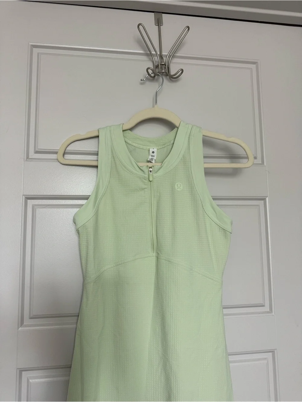 ❗️SOLD❗️Lululemon Light Green Athletic Zip-Front Tank Dress - Picture 3 of 5